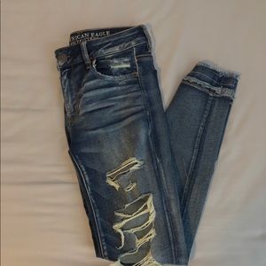 American Eagle super stretch ripped jeggings